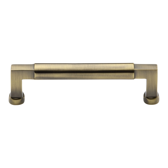 C0312 128-AT • 128 x 144 x 40mm • Antique Brass • Heritage Brass Bauhaus Cabinet Pull Handle